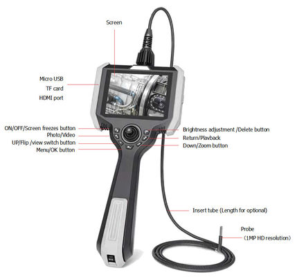 Handheld Portable Industrie-Endoskop Inspektion Kamera VH510-60-2500